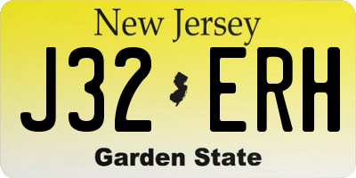 NJ license plate J32ERH