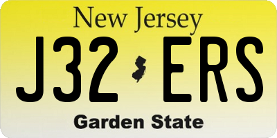 NJ license plate J32ERS