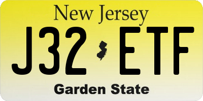 NJ license plate J32ETF
