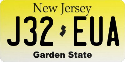 NJ license plate J32EUA