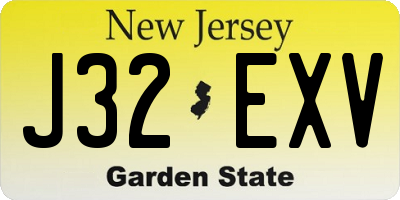 NJ license plate J32EXV