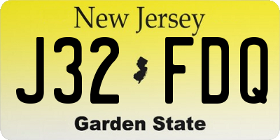 NJ license plate J32FDQ