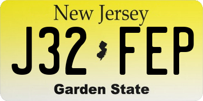 NJ license plate J32FEP
