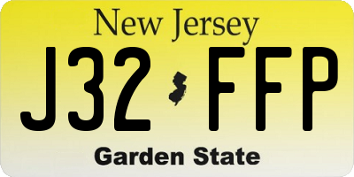 NJ license plate J32FFP
