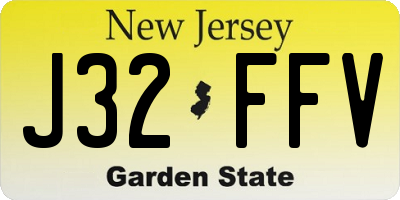 NJ license plate J32FFV