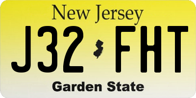 NJ license plate J32FHT