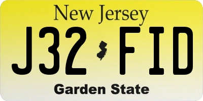 NJ license plate J32FID