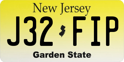 NJ license plate J32FIP