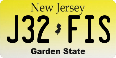 NJ license plate J32FIS