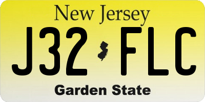 NJ license plate J32FLC