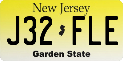 NJ license plate J32FLE