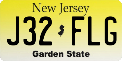 NJ license plate J32FLG