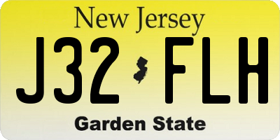 NJ license plate J32FLH