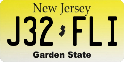 NJ license plate J32FLI