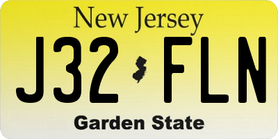 NJ license plate J32FLN