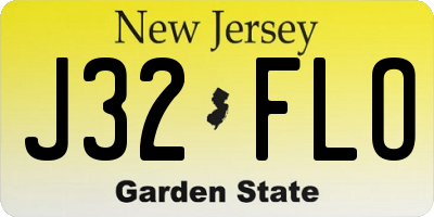 NJ license plate J32FLO