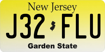 NJ license plate J32FLU
