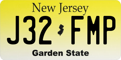 NJ license plate J32FMP
