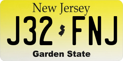 NJ license plate J32FNJ