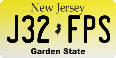 NJ license plate J32FPS