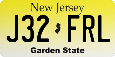 NJ license plate J32FRL