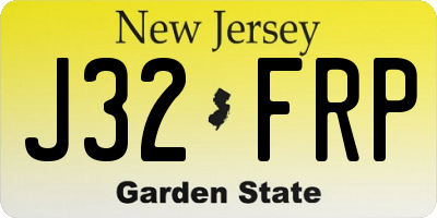 NJ license plate J32FRP