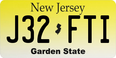 NJ license plate J32FTI