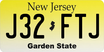 NJ license plate J32FTJ