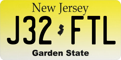 NJ license plate J32FTL