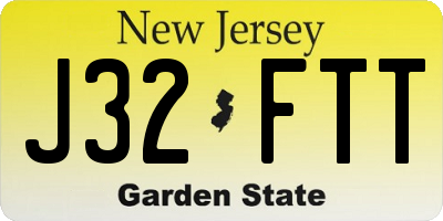 NJ license plate J32FTT