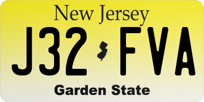 NJ license plate J32FVA