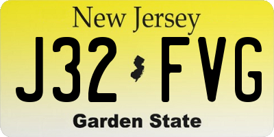 NJ license plate J32FVG