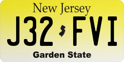 NJ license plate J32FVI