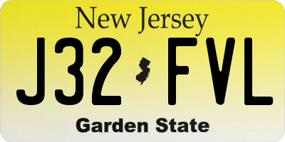 NJ license plate J32FVL