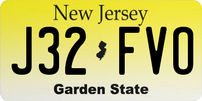 NJ license plate J32FVO