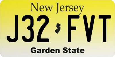 NJ license plate J32FVT
