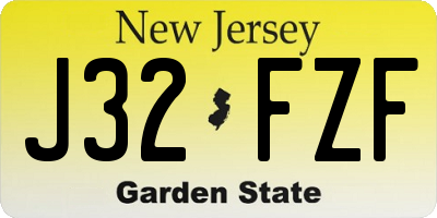 NJ license plate J32FZF
