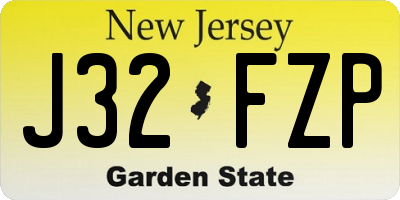 NJ license plate J32FZP