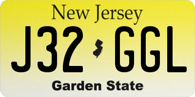 NJ license plate J32GGL