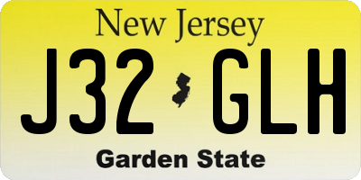 NJ license plate J32GLH