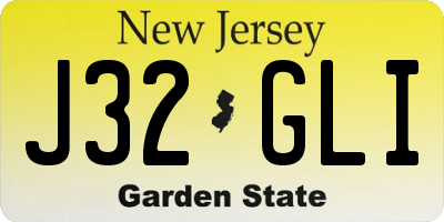 NJ license plate J32GLI