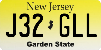 NJ license plate J32GLL