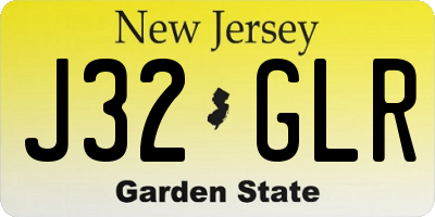 NJ license plate J32GLR
