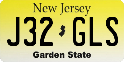 NJ license plate J32GLS