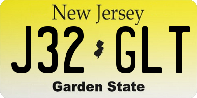 NJ license plate J32GLT