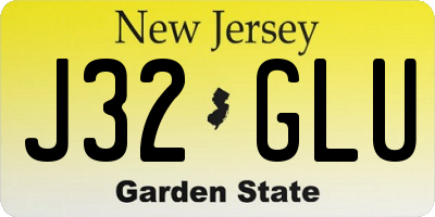 NJ license plate J32GLU