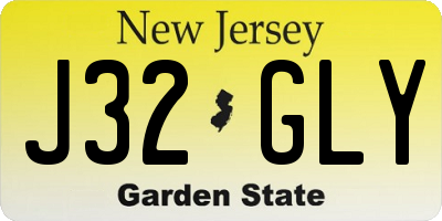 NJ license plate J32GLY