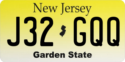 NJ license plate J32GQQ