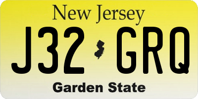 NJ license plate J32GRQ