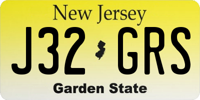 NJ license plate J32GRS
